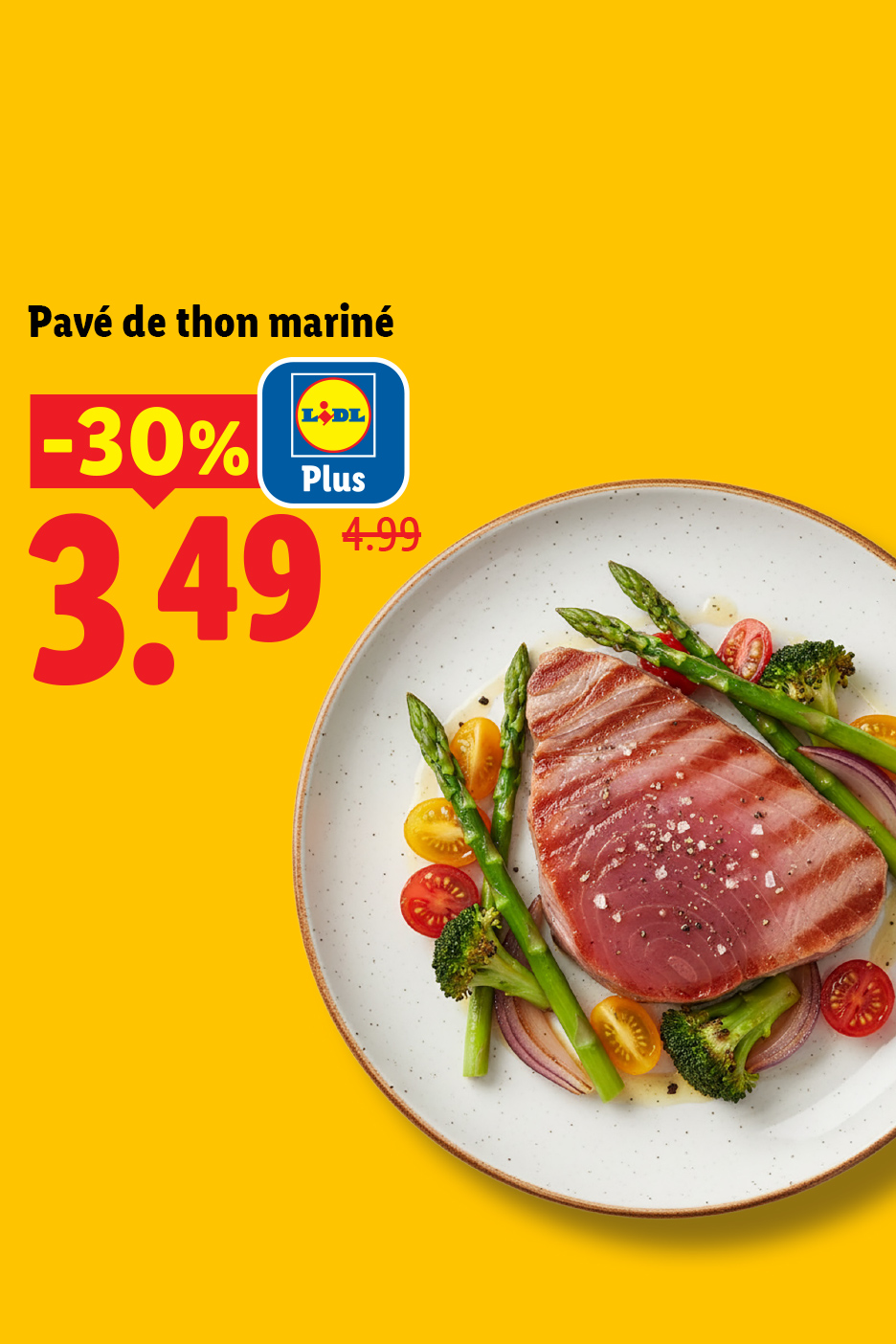 Pavé de thon mariné à -30% avec Lidl Plus