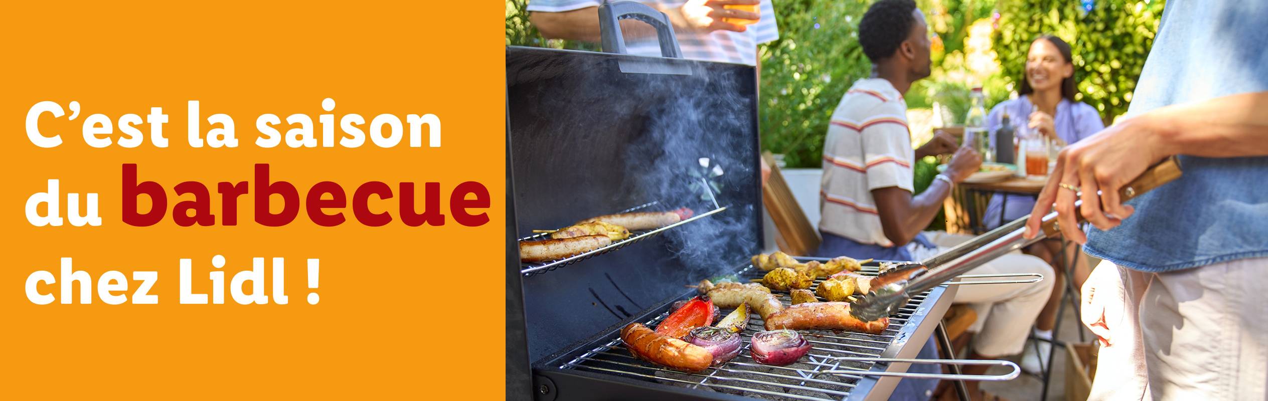 Saison barbecue Lidl : saucisses et grillades.