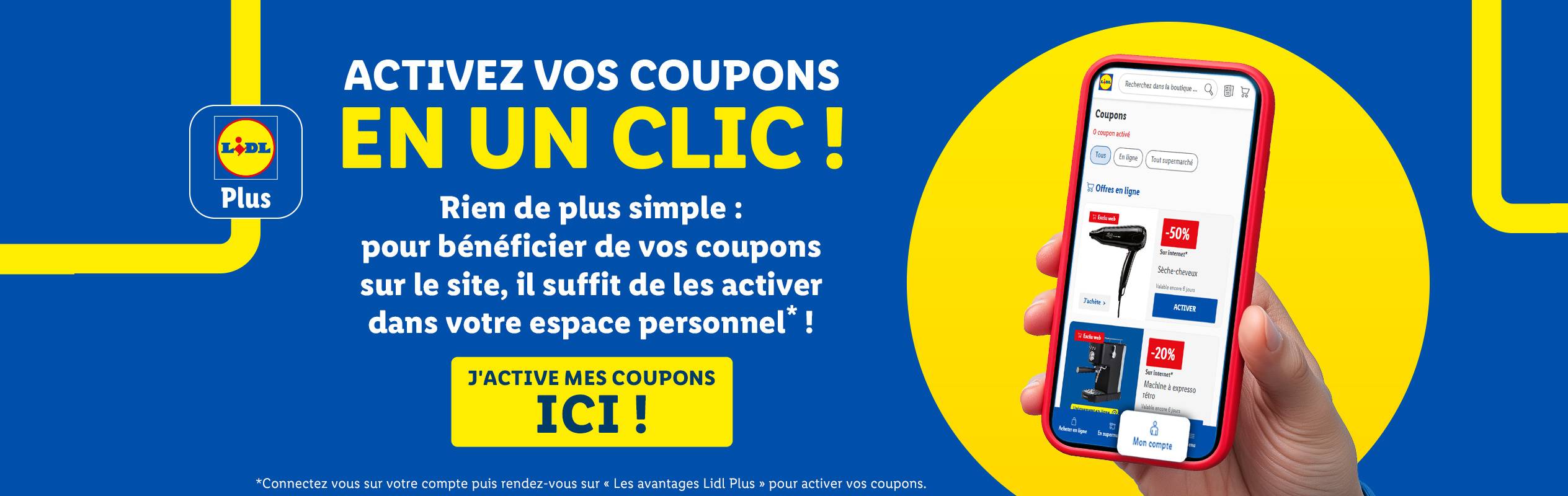 Activez vos coupons Lidl Plus en un clic sur le site !