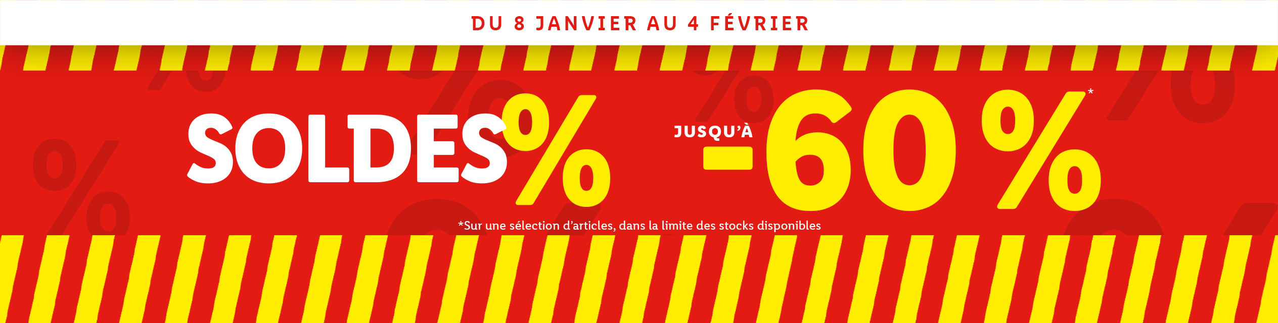 Jusqu'à -60% sur les soldes !