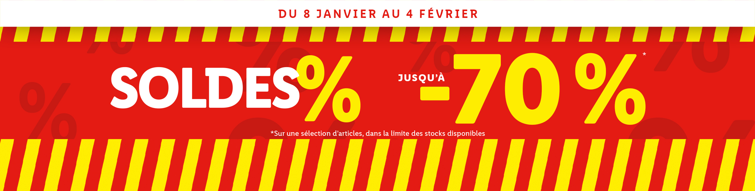 Jusqu'à -70% sur les soldes !