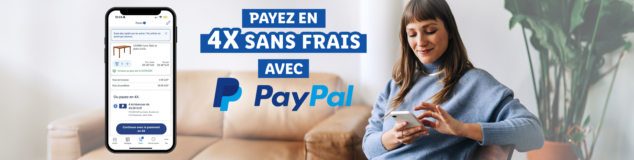 Payer en 4x sans frais !